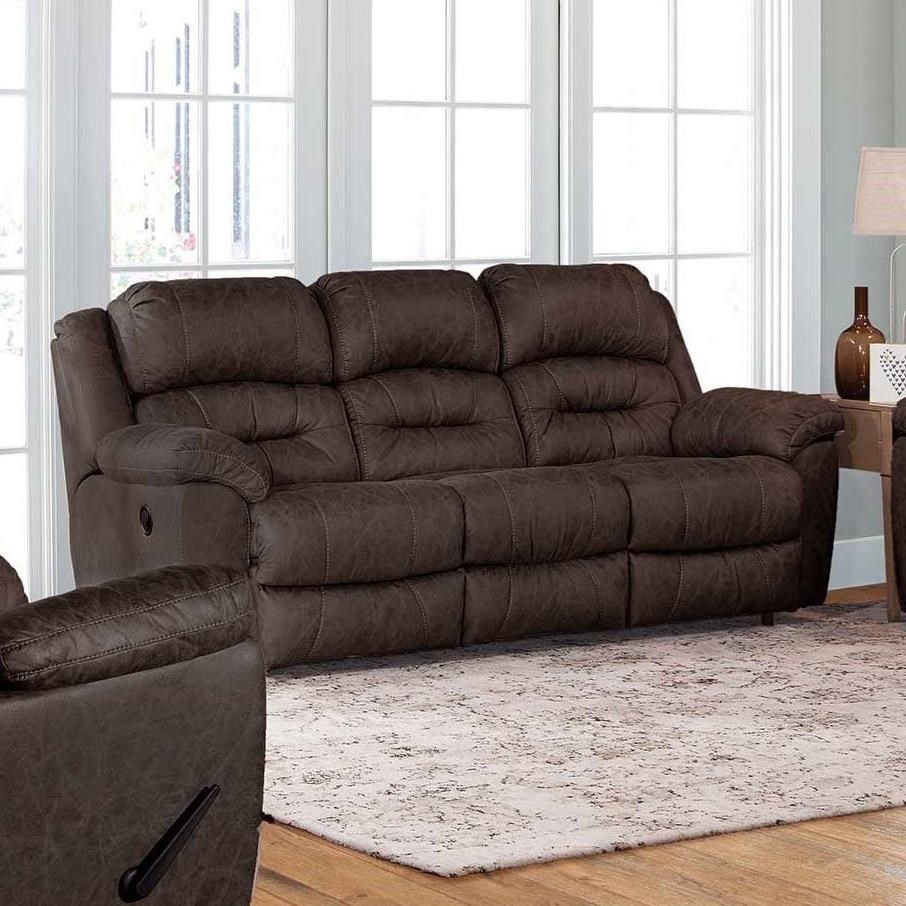 Overstuffed best sale reclining sofa